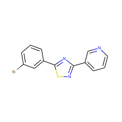 Brc1cccc(-c2nc(-c3cccnc3)ns2)c1 ZINC000073315408