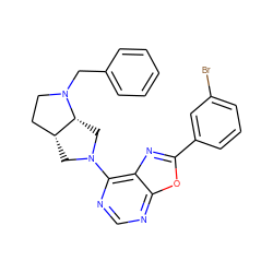 Brc1cccc(-c2nc3c(N4C[C@@H]5CCN(Cc6ccccc6)[C@@H]5C4)ncnc3o2)c1 ZINC000028099439