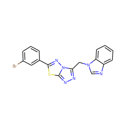 Brc1cccc(-c2nn3c(Cn4cnc5ccccc54)nnc3s2)c1 ZINC000001016496