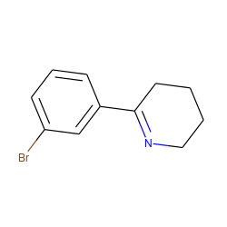 Brc1cccc(C2=NCCCC2)c1 ZINC000653686905