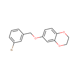 Brc1cccc(COc2ccc3c(c2)OCCO3)c1 ZINC000299863823