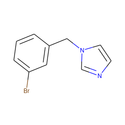 Brc1cccc(Cn2ccnc2)c1 ZINC000012370275