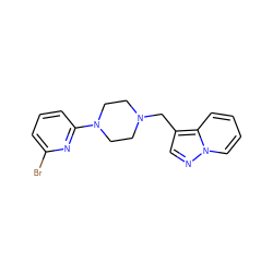 Brc1cccc(N2CCN(Cc3cnn4ccccc34)CC2)n1 ZINC000029134352