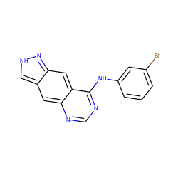 Brc1cccc(Nc2ncnc3cc4c[nH]nc4cc23)c1 ZINC000003815054