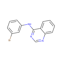 Brc1cccc(Nc2ncnc3ccccc23)c1 ZINC000000151213