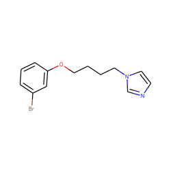 Brc1cccc(OCCCCn2ccnc2)c1 ZINC000040937561