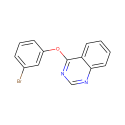 Brc1cccc(Oc2ncnc3ccccc23)c1 ZINC000003815386