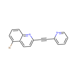 Brc1cccc2nc(C#Cc3ccccn3)ccc12 ZINC000095591106