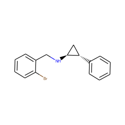 Brc1ccccc1CN[C@H]1C[C@@H]1c1ccccc1 ZINC000044423705