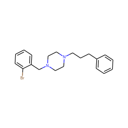 Brc1ccccc1CN1CCN(CCCc2ccccc2)CC1 ZINC000019362920