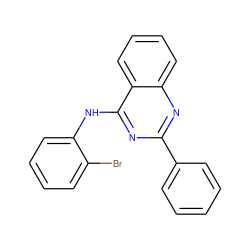 Brc1ccccc1Nc1nc(-c2ccccc2)nc2ccccc12 ZINC000095607154