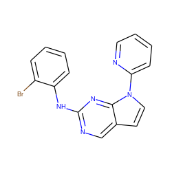 Brc1ccccc1Nc1ncc2ccn(-c3ccccn3)c2n1 ZINC000028572221