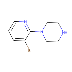 Brc1cccnc1N1CCNCC1 ZINC000026898957