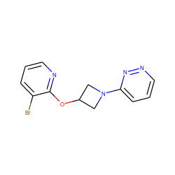 Brc1cccnc1OC1CN(c2cccnn2)C1 ZINC000096169027