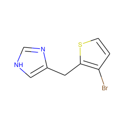 Brc1ccsc1Cc1c[nH]cn1 ZINC000000022763