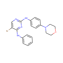 Brc1cnc(Nc2ccc(N3CCOCC3)cc2)nc1Nc1ccccc1 ZINC000035997780