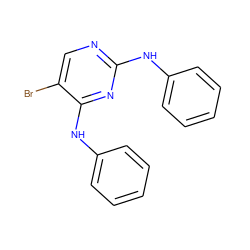 Brc1cnc(Nc2ccccc2)nc1Nc1ccccc1 ZINC000139925825