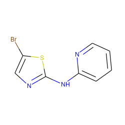 Brc1cnc(Nc2ccccn2)s1 ZINC000014945026