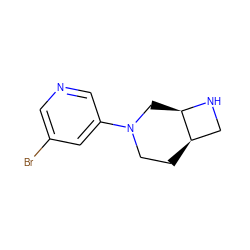 Brc1cncc(N2CC[C@@H]3CN[C@@H]3C2)c1 ZINC000035080246