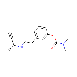 C#C[C@@H](C)NCCc1cccc(OC(=O)N(C)C)c1 ZINC000013492353