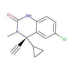 C#C[C@]1(C2CC2)c2cc(Cl)ccc2NC(=O)N1C ZINC000000008418