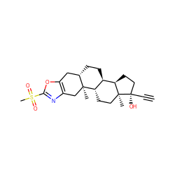 C#C[C@]1(O)CC[C@@H]2[C@@H]3CC[C@H]4Cc5oc(S(C)(=O)=O)nc5C[C@]4(C)[C@H]3CC[C@@]21C ZINC000029405483