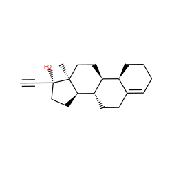 C#C[C@]1(O)CC[C@@H]2[C@H]3CCC4=CCCC[C@@H]4[C@@H]3CC[C@@]21C ZINC000007997539