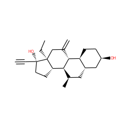 C#C[C@]1(O)CC[C@H]2[C@@H]3[C@H](C)C[C@H]4C[C@H](O)CC[C@@H]4[C@H]3C(=C)C[C@@]21CC ZINC000029051347