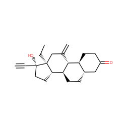 C#C[C@]1(O)CC[C@H]2[C@@H]3CC[C@H]4CC(=O)CC[C@@H]4[C@H]3C(=C)C[C@@]21CC ZINC000029051933