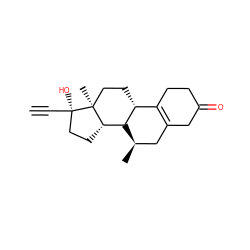 C#C[C@]1(O)CC[C@H]2[C@H]3[C@H](CC[C@@]21C)C1=C(CC(=O)CC1)C[C@H]3C ZINC000003812889