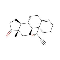 C#C[C@H](O)[C@]12CCCC=C1CC[C@H]1[C@@H]3CCC(=O)[C@@]3(C)CC[C@@H]12 ZINC000006067854