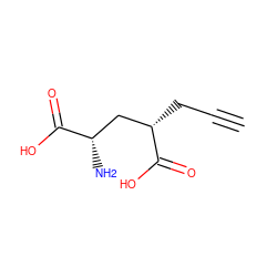 C#CC[C@@H](C[C@H](N)C(=O)O)C(=O)O ZINC000013808457