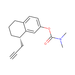 C#CC[C@@H]1CCCc2ccc(OC(=O)N(C)C)cc21 ZINC000027621039