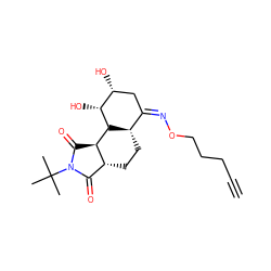 C#CCCCO/N=C1/C[C@@H](O)[C@@H](O)[C@@H]2[C@@H]3C(=O)N(C(C)(C)C)C(=O)[C@H]3CC[C@@H]12 ZINC000096900148