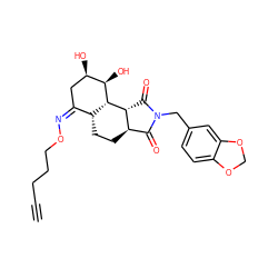 C#CCCCO/N=C1/C[C@@H](O)[C@@H](O)[C@H]2[C@@H]1CC[C@@H]1C(=O)N(Cc3ccc4c(c3)OCO4)C(=O)[C@H]12 ZINC000008035843