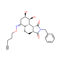 C#CCCCO/N=C1/C[C@@H](O)[C@@H](O)[C@H]2[C@@H]1CC[C@@H]1C(=O)N(Cc3ccccc3)C(=O)[C@H]12 ZINC000008035782