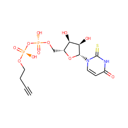 C#CCCO[P@@](=O)(O)O[P@@](=O)(O)OC[C@H]1O[C@@H](n2ccc(=O)[nH]c2=S)[C@H](O)[C@@H]1O ZINC000045245012