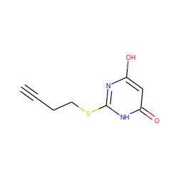 C#CCCSc1nc(O)cc(=O)[nH]1 ZINC000653834538