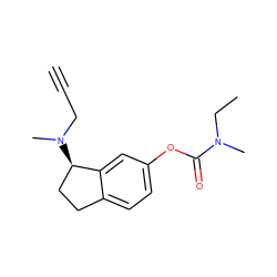 C#CCN(C)[C@@H]1CCc2ccc(OC(=O)N(C)CC)cc21 ZINC000013492264