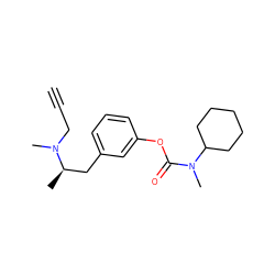 C#CCN(C)[C@H](C)Cc1cccc(OC(=O)N(C)C2CCCCC2)c1 ZINC000013492352