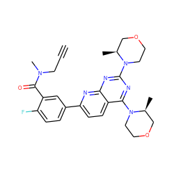 C#CCN(C)C(=O)c1cc(-c2ccc3c(N4CCOC[C@@H]4C)nc(N4CCOC[C@@H]4C)nc3n2)ccc1F ZINC000144629416