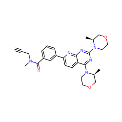 C#CCN(C)C(=O)c1cccc(-c2ccc3c(N4CCOC[C@@H]4C)nc(N4CCOC[C@@H]4C)nc3n2)c1 ZINC000169053563