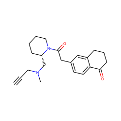 C#CCN(C)C[C@@H]1CCCCN1C(=O)Cc1ccc2c(c1)CCCC2=O ZINC000013738801