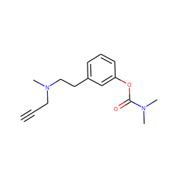 C#CCN(C)CCc1cccc(OC(=O)N(C)C)c1 ZINC000013492331