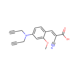 C#CCN(CC#C)c1ccc(/C=C(\C#N)C(=O)O)c(OC)c1 ZINC000205339212