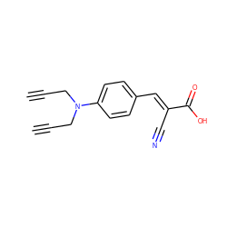 C#CCN(CC#C)c1ccc(/C=C(\C#N)C(=O)O)cc1 ZINC000205336298