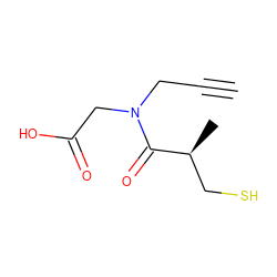 C#CCN(CC(=O)O)C(=O)[C@@H](C)CS ZINC000027727157