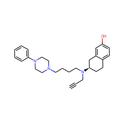 C#CCN(CCCCN1CCN(c2ccccc2)CC1)[C@@H]1CCc2ccc(O)cc2C1 ZINC000013438615