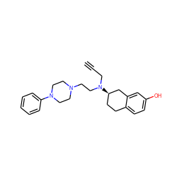 C#CCN(CCN1CCN(c2ccccc2)CC1)[C@@H]1CCc2ccc(O)cc2C1 ZINC000022924444