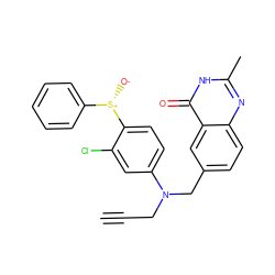 C#CCN(Cc1ccc2nc(C)[nH]c(=O)c2c1)c1ccc([S@@+]([O-])c2ccccc2)c(Cl)c1 ZINC000013761126